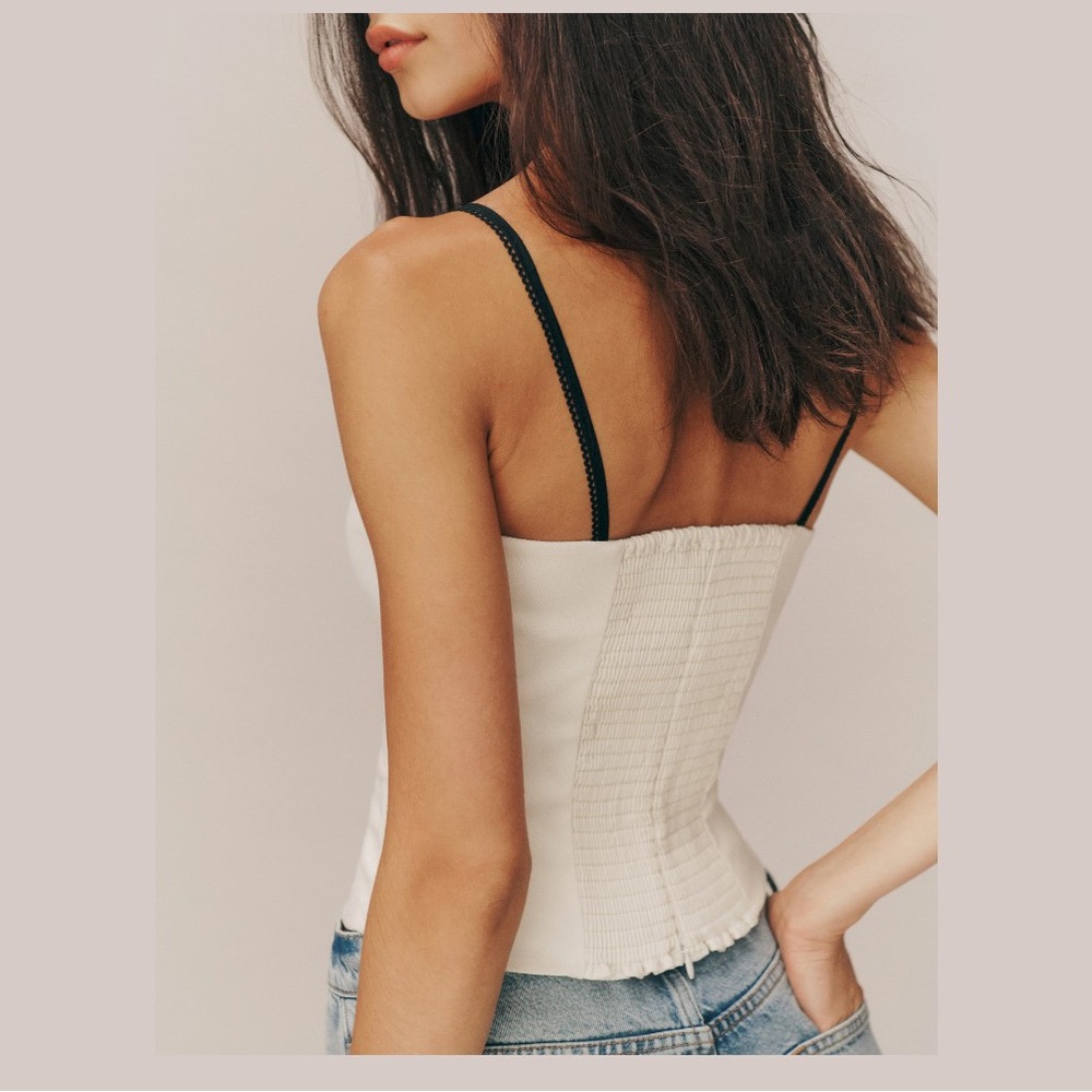 Reformation Melanie top | White 🎉 NWOT 🎀 ✂🏷️ - Picture 2 of 11